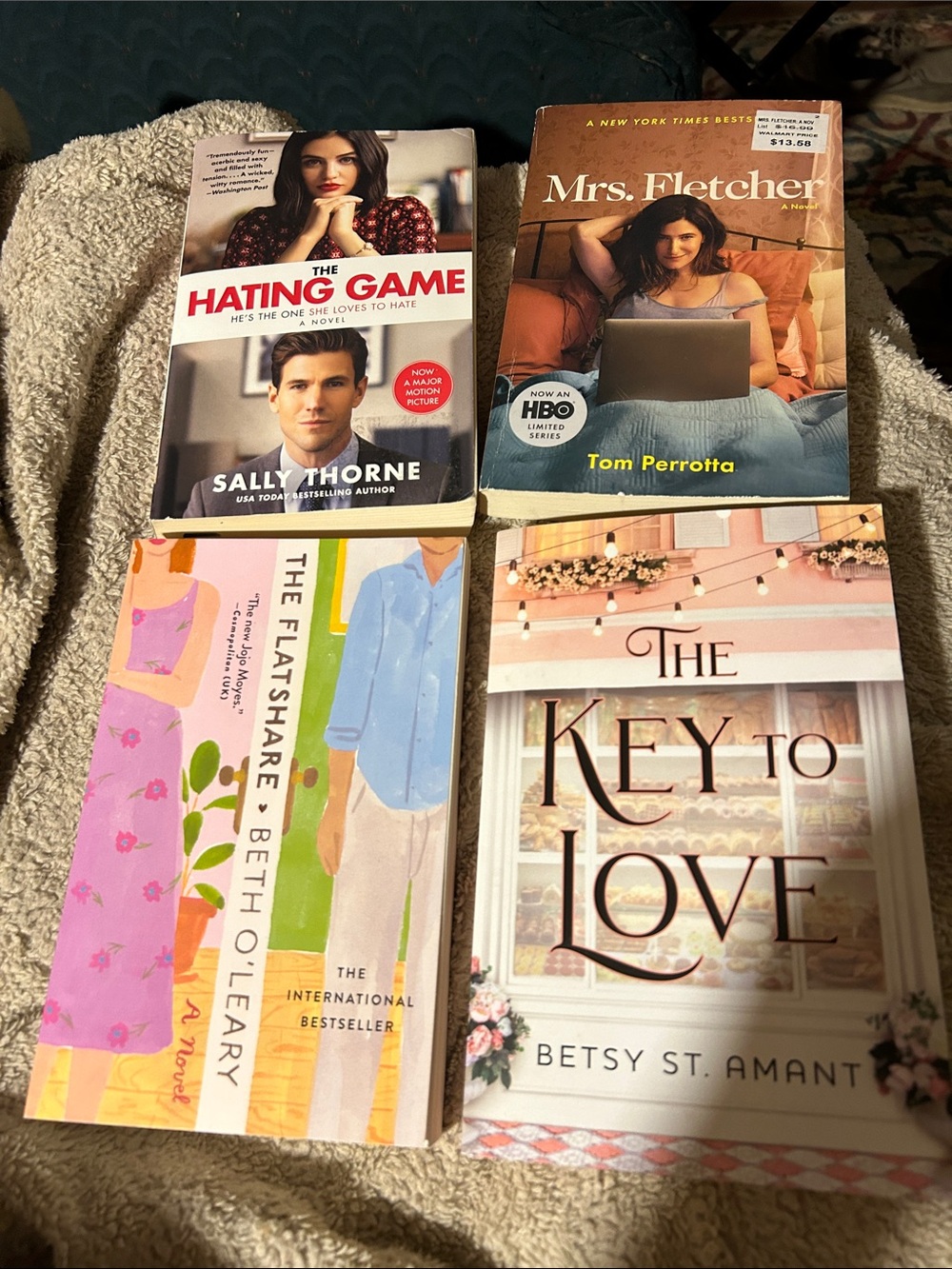 Romance Paperback Set in Pink, White & Cream Covers